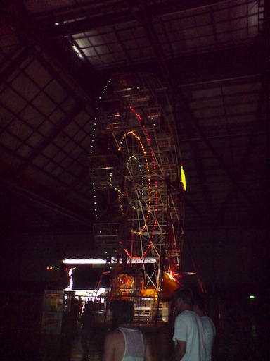 Big Day Out Ferris Wheel inside the 'Boiler Room' hall