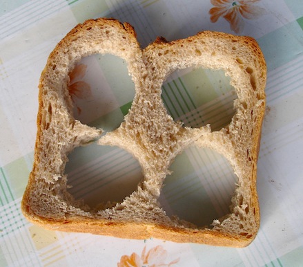 Bread with holes