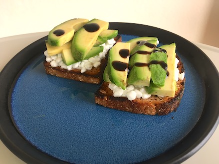 Cottage cheese Avocado Crostini