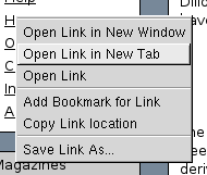 Screenshot, Dillo - Open in New Tab