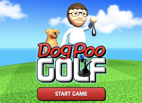 Dog Poo Golf start screen